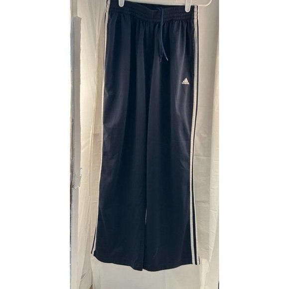 Adidas Track Pants Mens size Medium Navy‎ Blue with 3 stripes - Picture 4 of 5